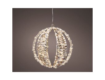 Bal met verlichting | kunststof | goud/warm wit | 30cm