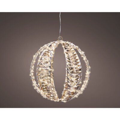 Bal met verlichting | kunststof | goud/warm wit | 30cm