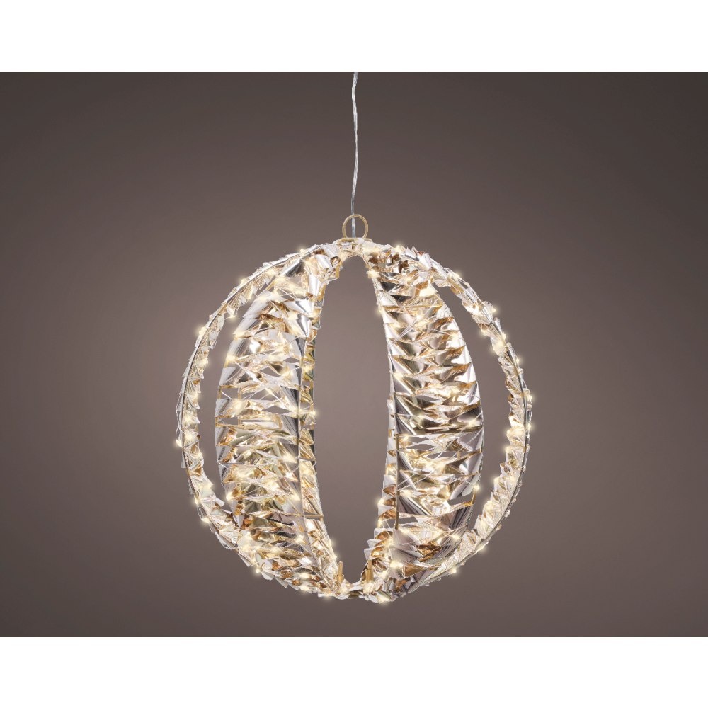 Bal met verlichting | kunststof | goud/warm wit | 30cm