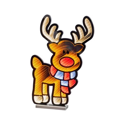 Rendier infinity lamp | kunststof | bruin/rood | 60cm