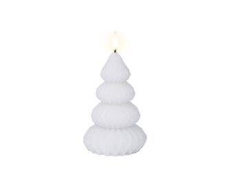 LED kerstboom kaars | wax | wit/warm wit | ø9x13,5cm