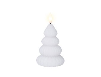 LED kerstboom kaars | wax | wit/warm wit | ø7,2x10,5cm