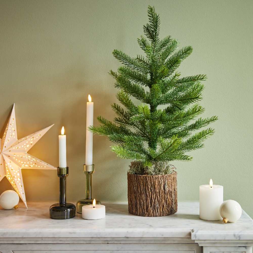 Kersthanger ster met LED lampjes | papier | wit | 18,5cm