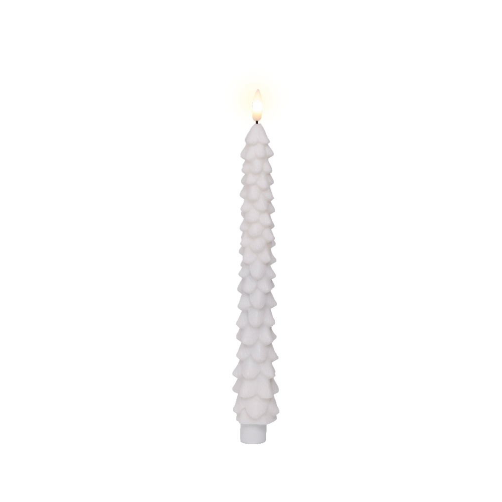 LED kerstboom kaars | wax | wit/warm wit | ø4,5x29cm