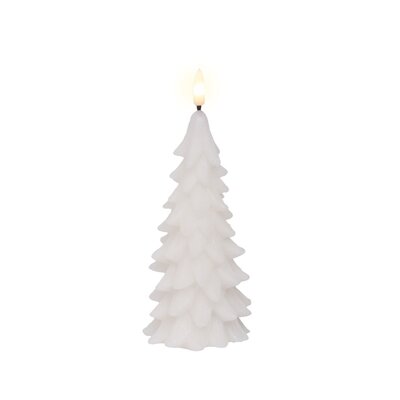 LED kerstboom kaars | wax | wit/warm wit | ø8x19,3cm