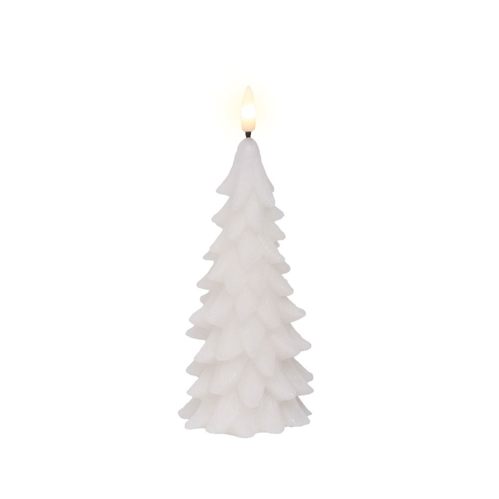 LED kerstboom kaars | wax | wit/warm wit | ø8x19,3cm