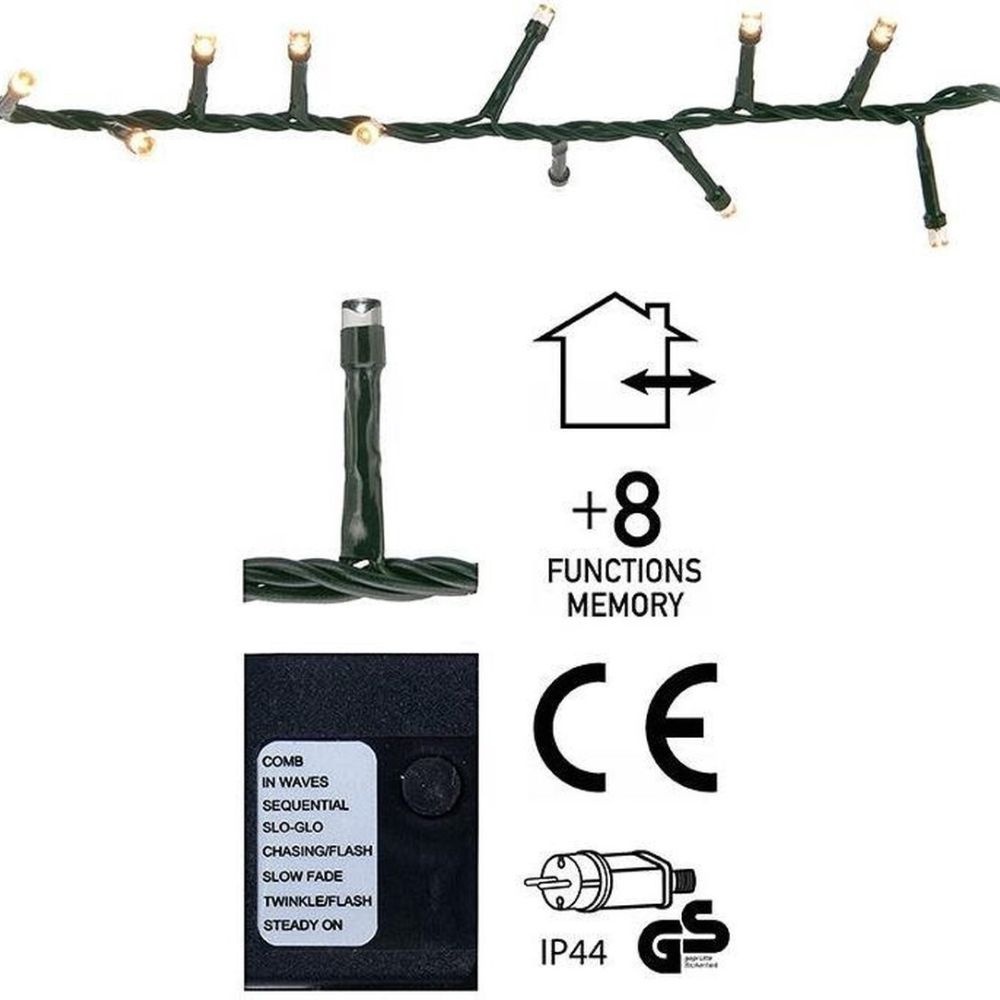 Kerstverlichting microcluster | 1200 LED lampjes | extra warm wit | 24 meter