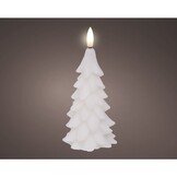 LED kerstboom kaars | wax | wit/warm wit | ø7x15,5cm