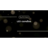 LED dinerkaarsen set van 2 | wax | goud/warm wit | 24,5cm