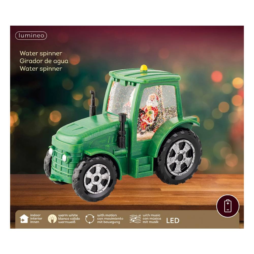 Sneeuwbol tractor | groen | 17cm