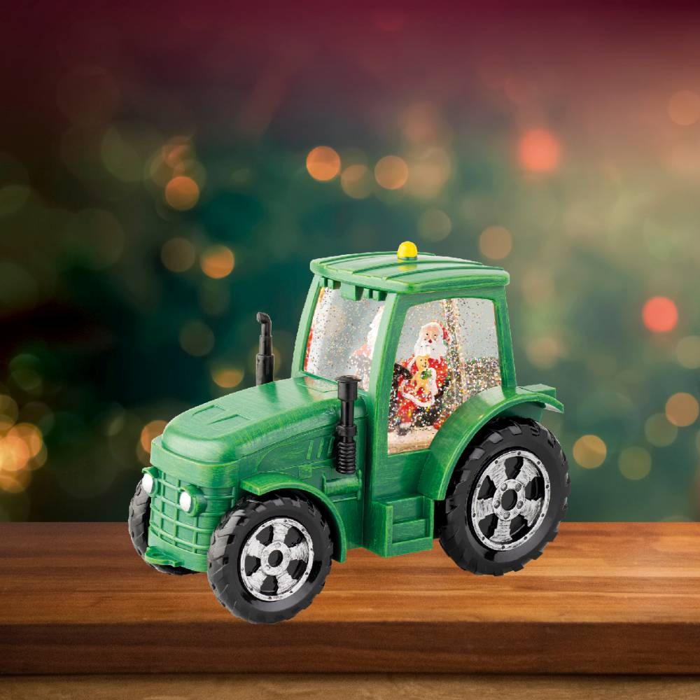 Sneeuwbol tractor | groen | 17cm