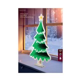 Kerstboom infinity lamp | kunststof | groen/wit | 40cm