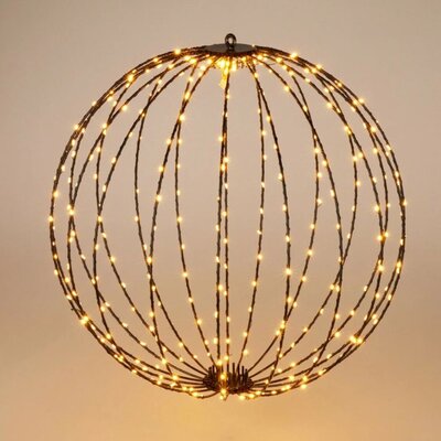 Metalen bal | 240 LED lampjes | extra warm wit | 40cm