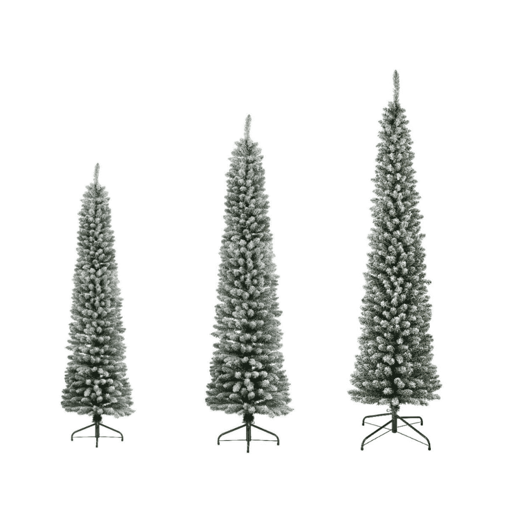 SET-VOORDEEL | Pencil Pine Snowy family 210/240/300cm | smal | groen
