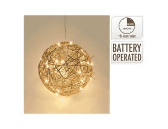 Bal met verlichting | goud/warm wit | 20cm