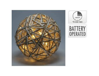 Bal met verlichting | ijzer | op batterijen | 20 cm
