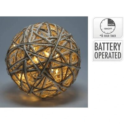 Bal met verlichting | ijzer | op batterijen | 20 cm