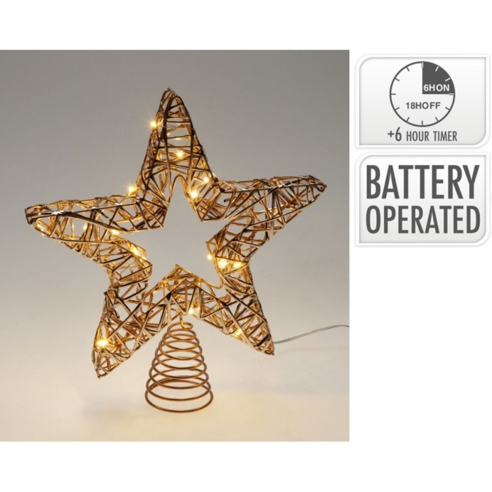 Piek met verlichting | goud/warm wit | 28cm