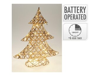 Kerstboom met verlichting | goud/warm wit | 40cm