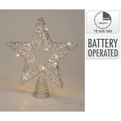 Piek met verlichting | zilver/warm wit | 28cm