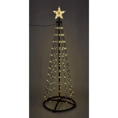 Spiraalboom | 370 LED lampjes | zwart/warm wit | 210cm