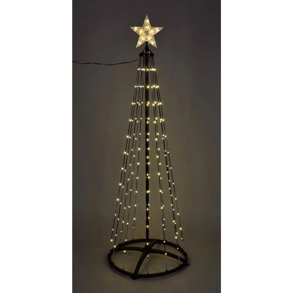 Spiraalboom | 370 LED lampjes | zwart/warm wit | 210cm