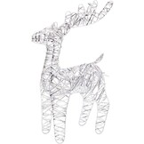 Rendier met verlichting | zilver/warm wit | 34cm