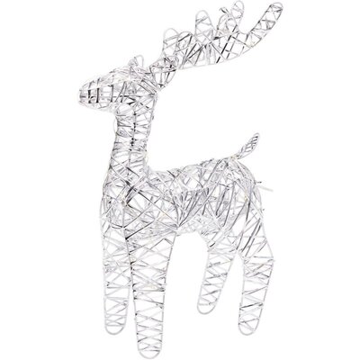 Rendier met verlichting | zilver/warm wit | 34cm