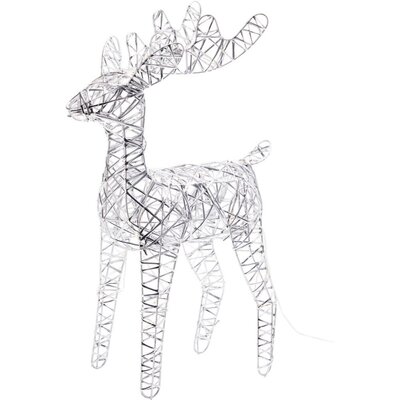 Rendier met verlichting | zilver/warm wit | 37cm