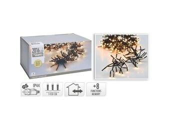 Kerstverlichting cluster | 2016 LED lampjes | extra warm wit | 14,5m