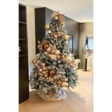 Kerstbal glanzend | plastic | espresso | 20cm