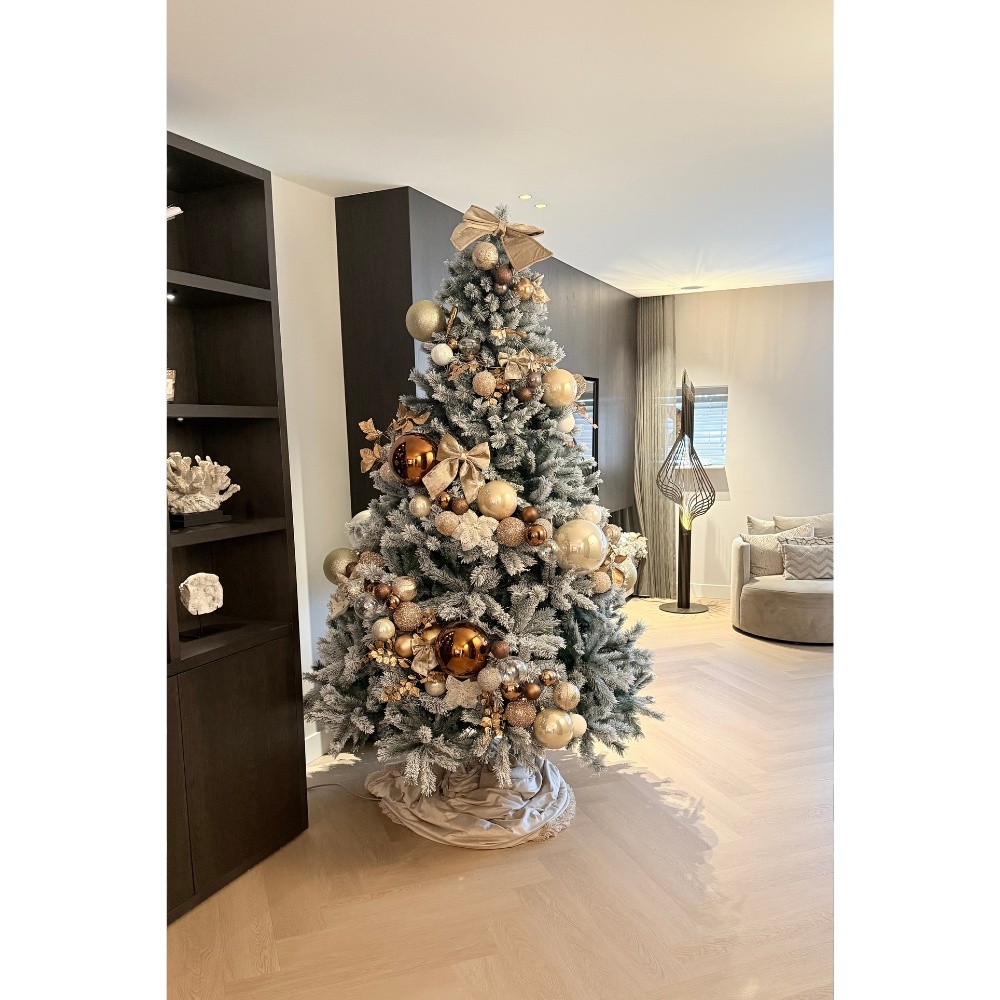 Kerstbal glanzend | plastic | parel | 14cm