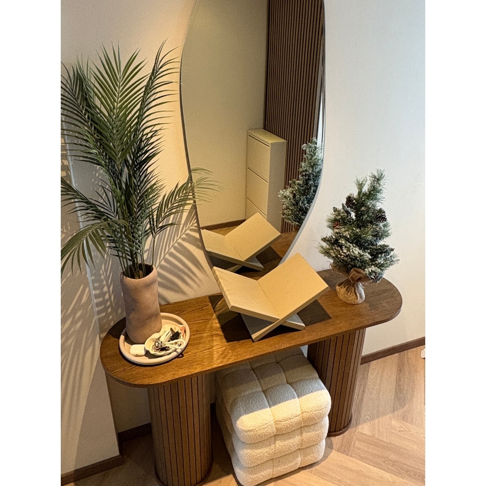 Vandans kerstboompje in jute zak 60xø36cm | groen met bevroren details & 20 LED lampjes