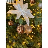 Kerstbal | foam | cognac met spikkels | 10cm