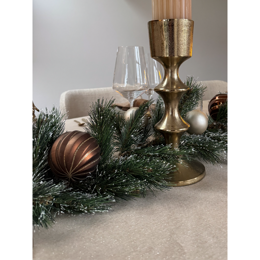 Kerstballen mixbox 6-delig | ornamenten | plastic | espresso | 8cm