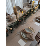 Glendon kerstguirlande | groen met bevroren details | 270cm