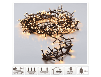 Kerstverlichting cluster | 1800 LED lampjes | extra warm wit  | 36m