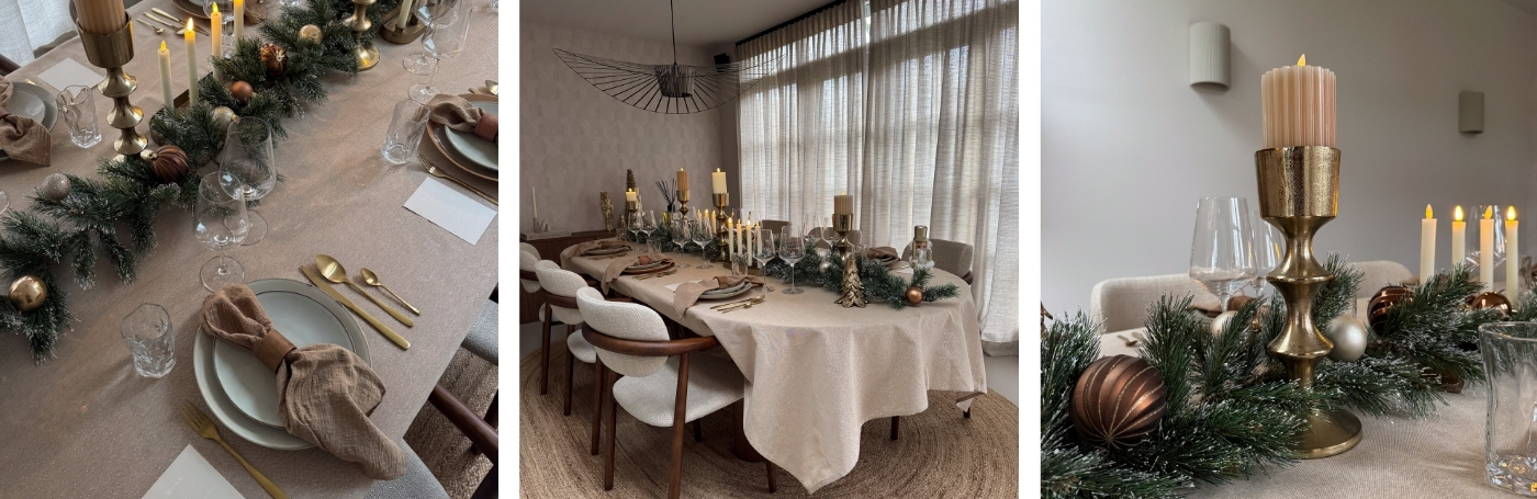 Ideeën kersttafel dekken