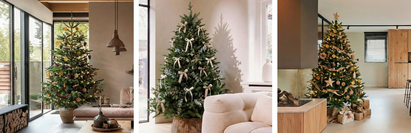 Duurzame kerstdecoratie kerstbomen kerstboomversiering