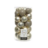 Kerstballen set 30-delig | kunststof/onbreekbaar | parel | diverse maten