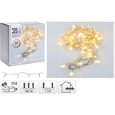 Kerstverlichting transparant snoer | 320 LED lampjes | warm wit | 21 meter