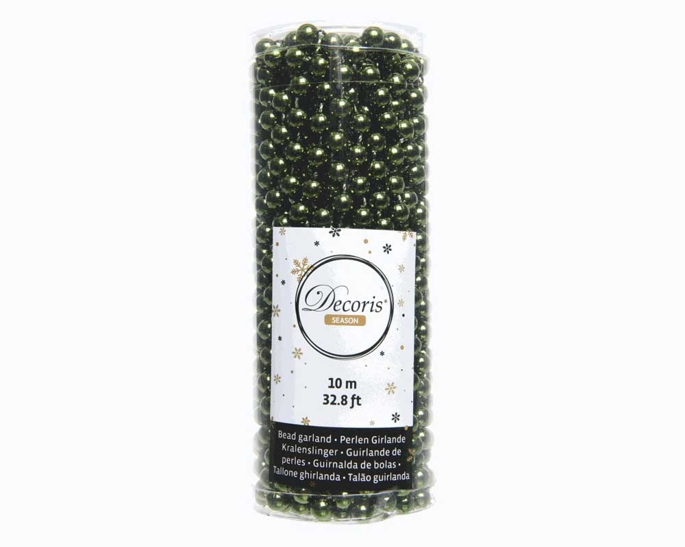 Kralenketting kerstboom | dennengroen | 10m