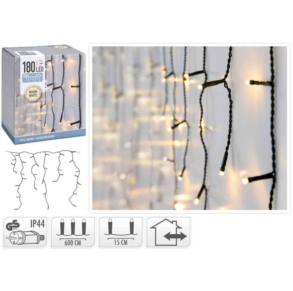 IJspegelverlichting | 180 LED lampjes | warm wit | 6 meter