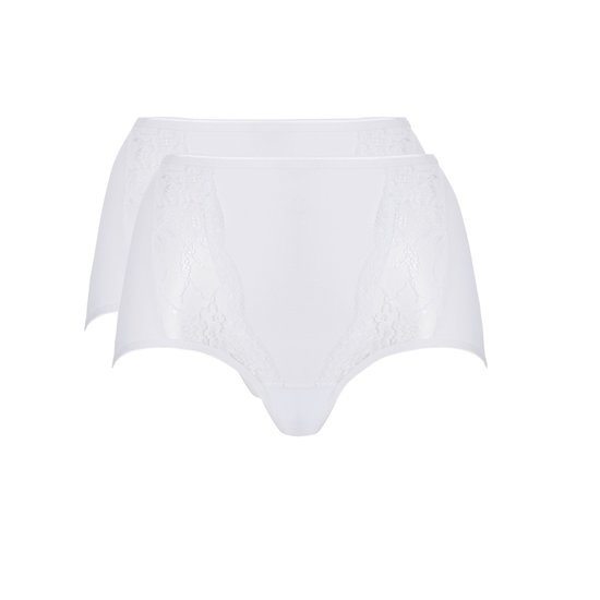 Ten Cate Dames Maxi slip 2-Pack - Wit