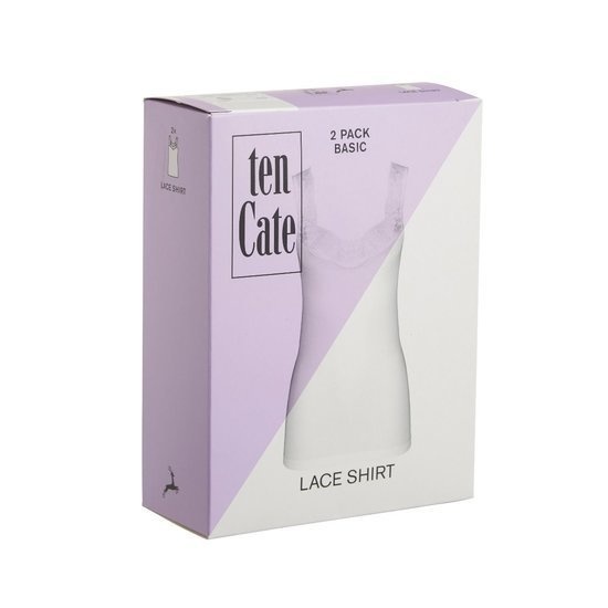 Ten Cate Dames Hemd Lace 2-Pack - Zwart