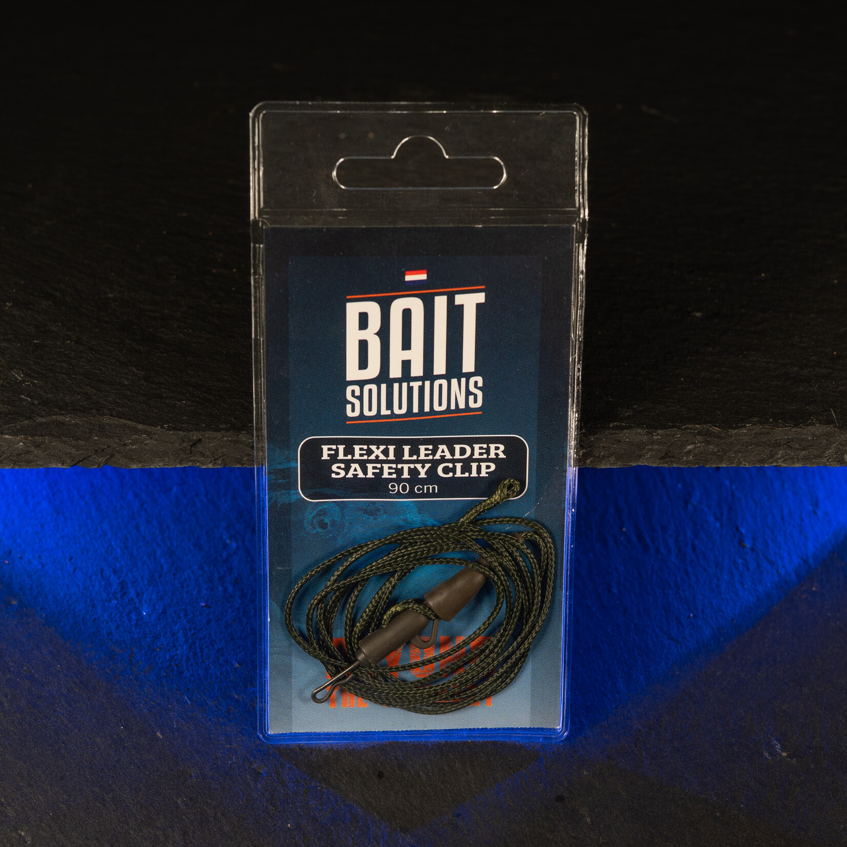 Baitsolutions Flexi Leader 90cm with Safety Clip | Weed | 1 pcs