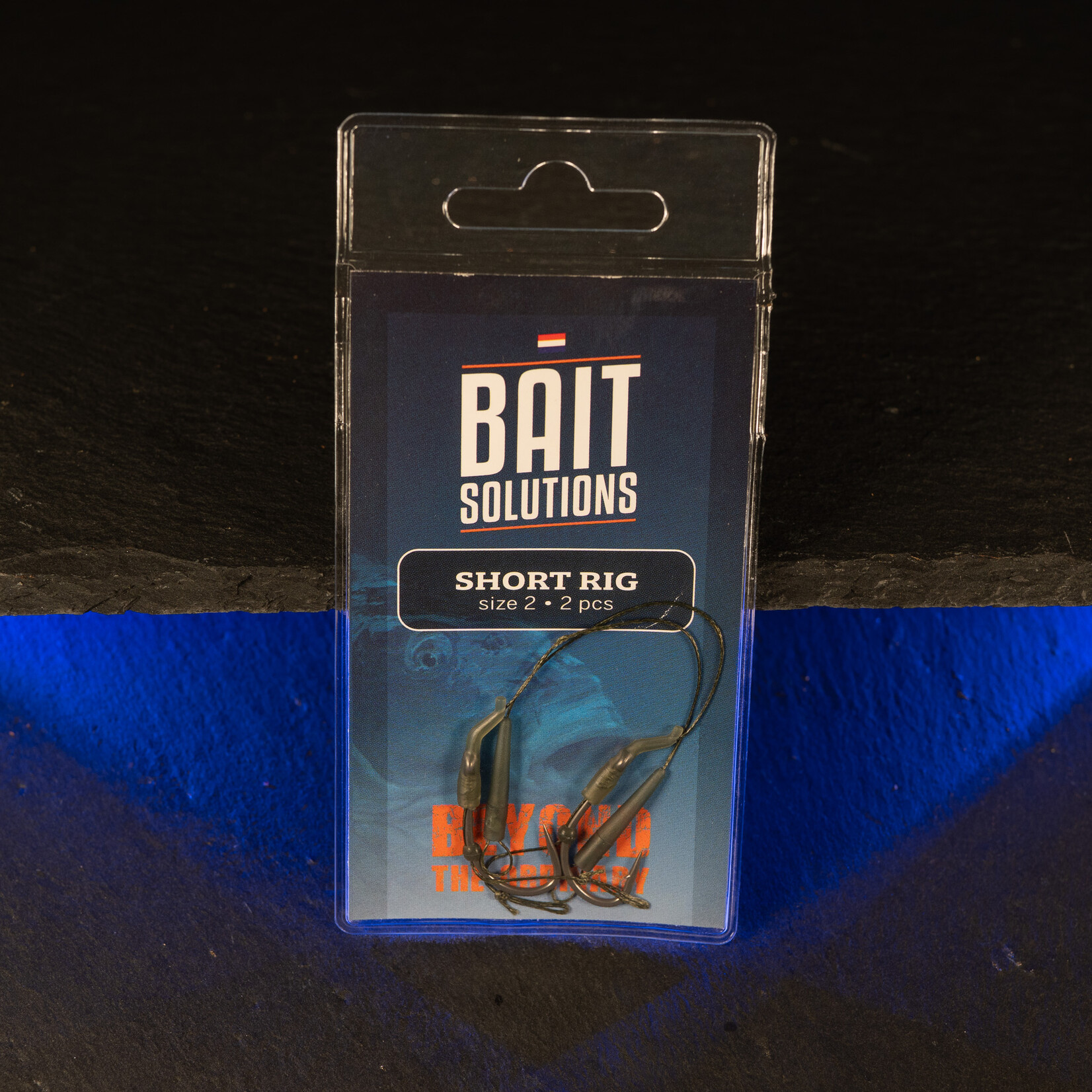 Short rig, shot on the hook.