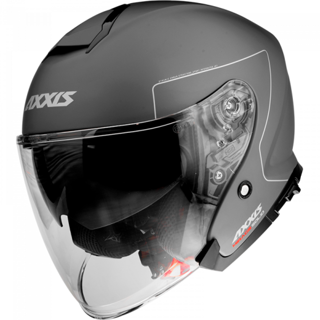 Casque Axxis Mirage SV Solid A1 Matt GRIS - MotoStore Casablanca