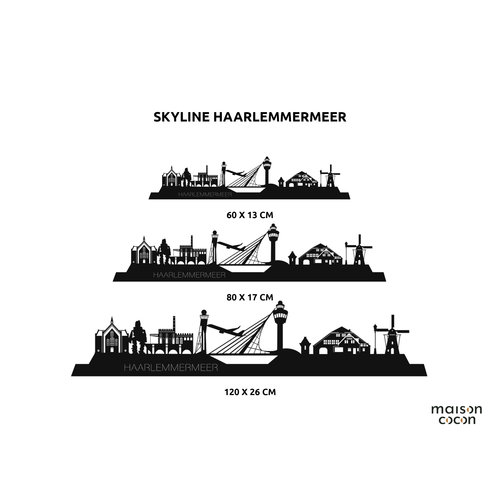 Wandecoratie - Skyline Haarlemmermeer  - Naturel