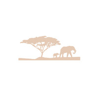 Wanddecoratie - Olifant Boom - Naturel